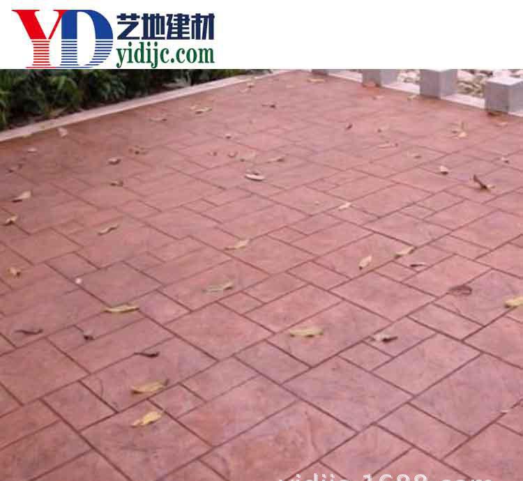 彩色混凝土壓模地坪藝術(shù)壓印道路用材料壓花地坪廠家直銷(xiāo)