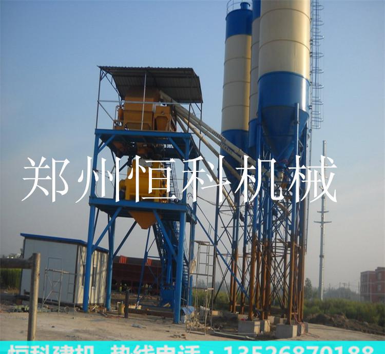 鄭州HZS120攪拌站,混凝土攪拌機圖片,強制攪拌機
