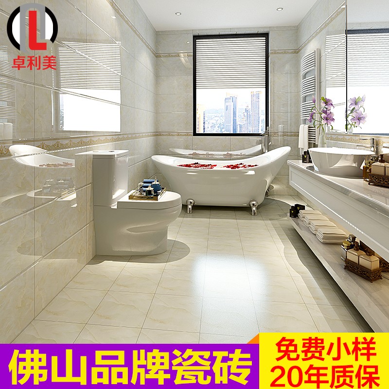 廚房衛(wèi)生間瓷磚 高清噴墨瓷片內(nèi)墻磚 防滑小地磚釉面磚 廣東佛山瓷磚廠家直銷